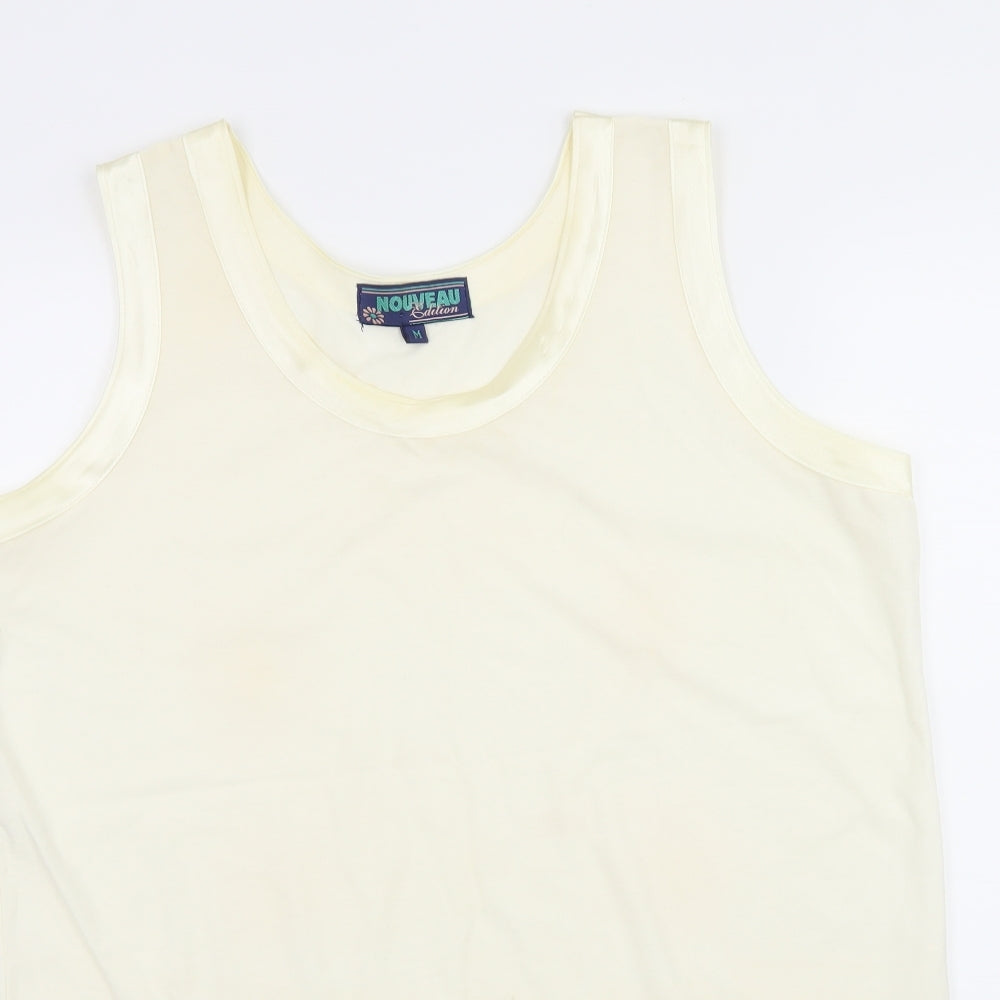 Nouveau Edition Womens Ivory  Jersey Basic Tank Size M