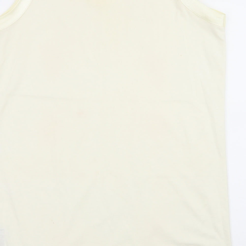 Nouveau Edition Womens Ivory  Jersey Basic Tank Size M
