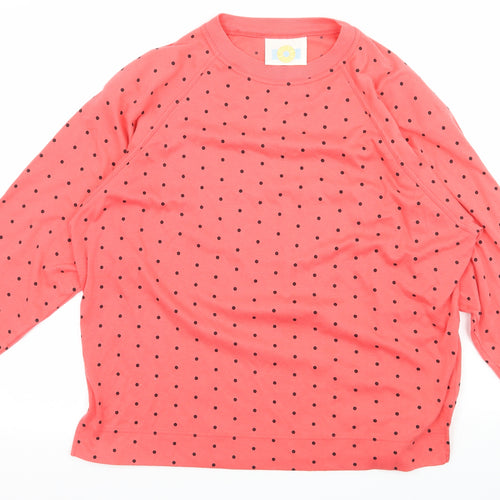 Coast to Coast Womens Pink Patchwork Jersey Pullover Sweatshirt Size L