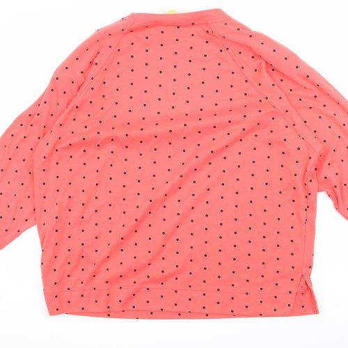Coast to Coast Womens Pink Patchwork Jersey Pullover Sweatshirt Size L