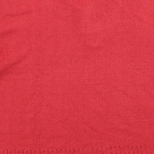 Classic Womens Red  Knit Basic T-Shirt Size 20