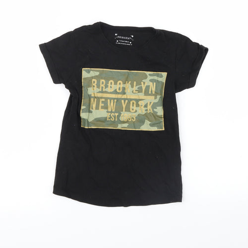 Primark Boys Black   Basic T-Shirt Size 7-8 Years