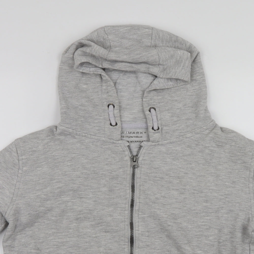 Primark Boys Grey   Full Zip Hoodie Size 10-11 Years