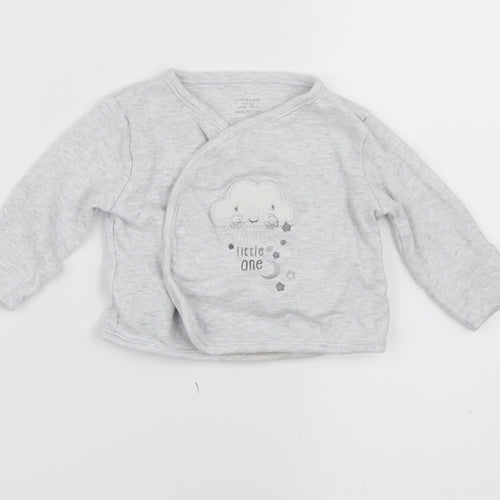 Primark  Grey Solid  Cami Pyjama Top Size 0-3 Months