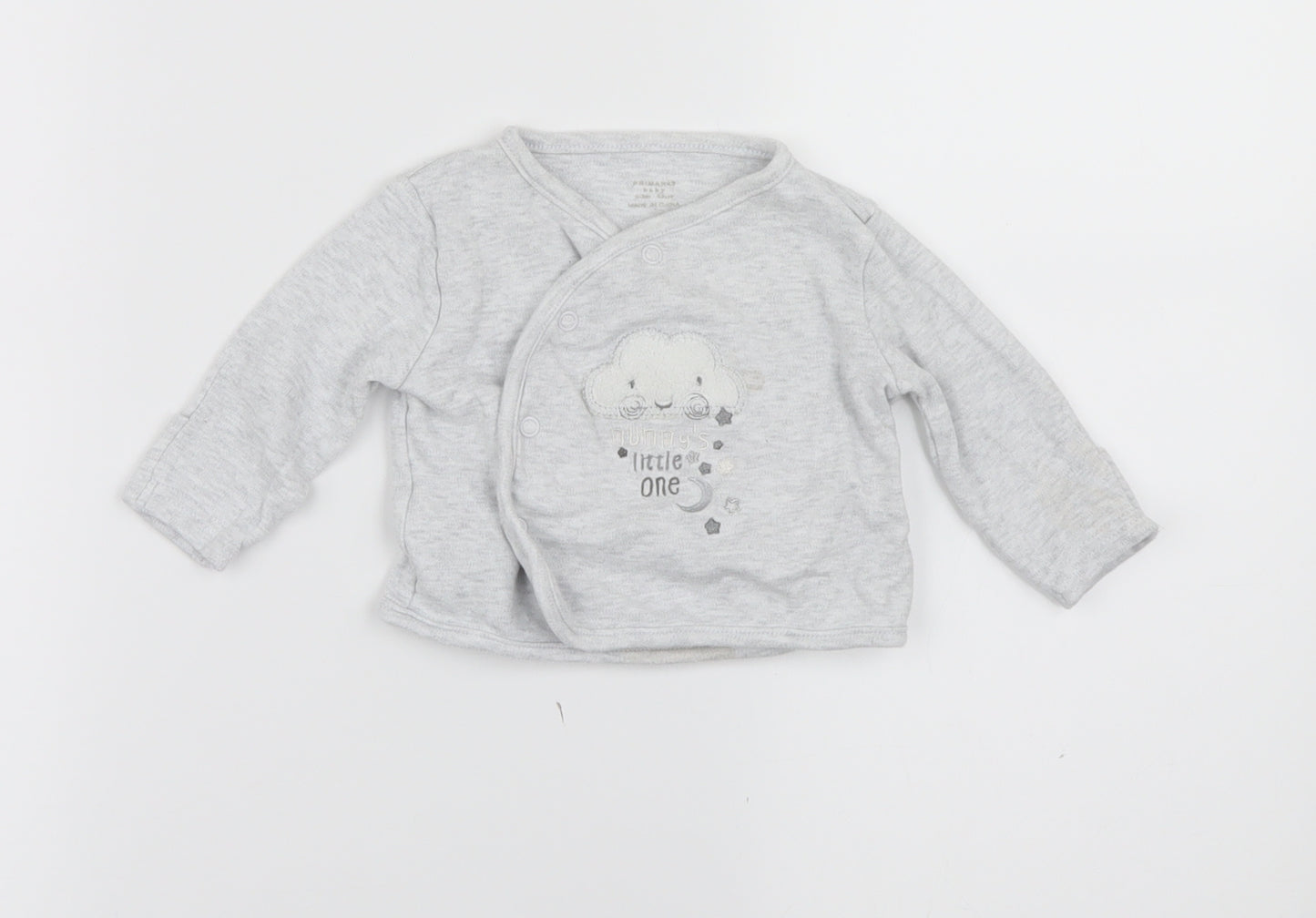 Primark  Grey Solid  Cami Pyjama Top Size 0-3 Months