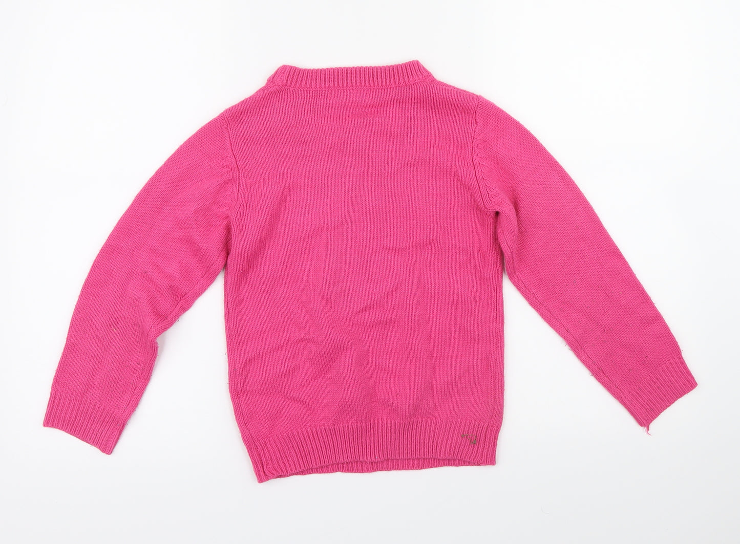 Pep & Co Girls Pink   Pullover Jumper Size 7-8 Years  - Christmas