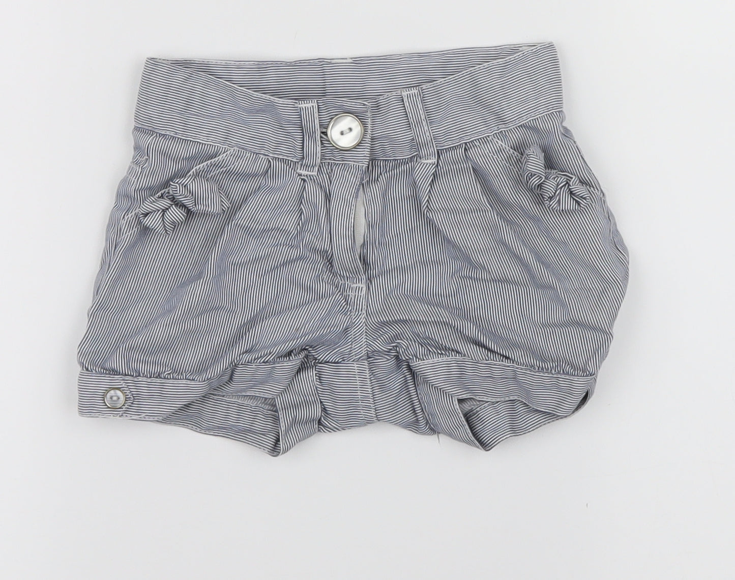 girl2girl Girls Blue Pinstripe  Chino Shorts Size 2-3 Years
