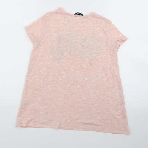 George Girls Pink Fair Isle  Basic T-Shirt Size 9-10 Years