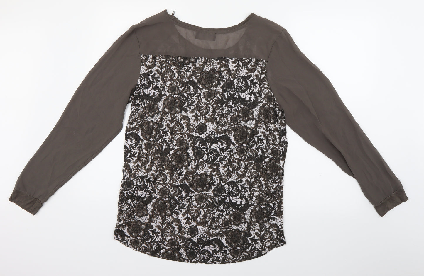 NEXT Womens Brown Floral  Basic Blouse Size 20