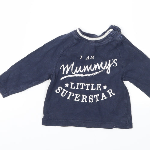 Nutmeg Boys Blue   Basic T-Shirt Size 6-9 Months