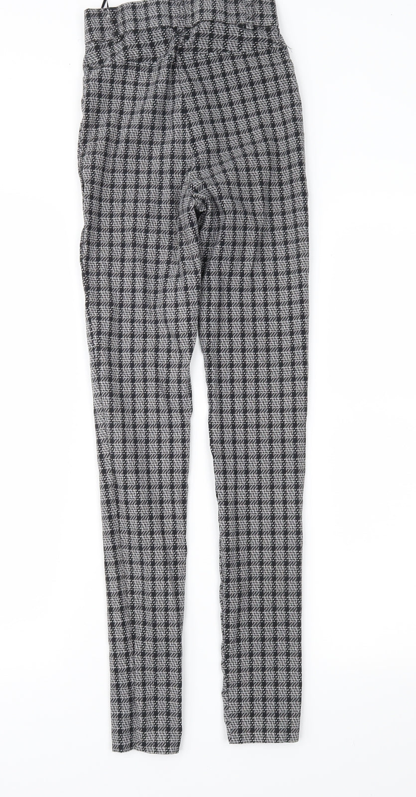 Primark Womens Grey Check  Trousers  Size 6 L28 in