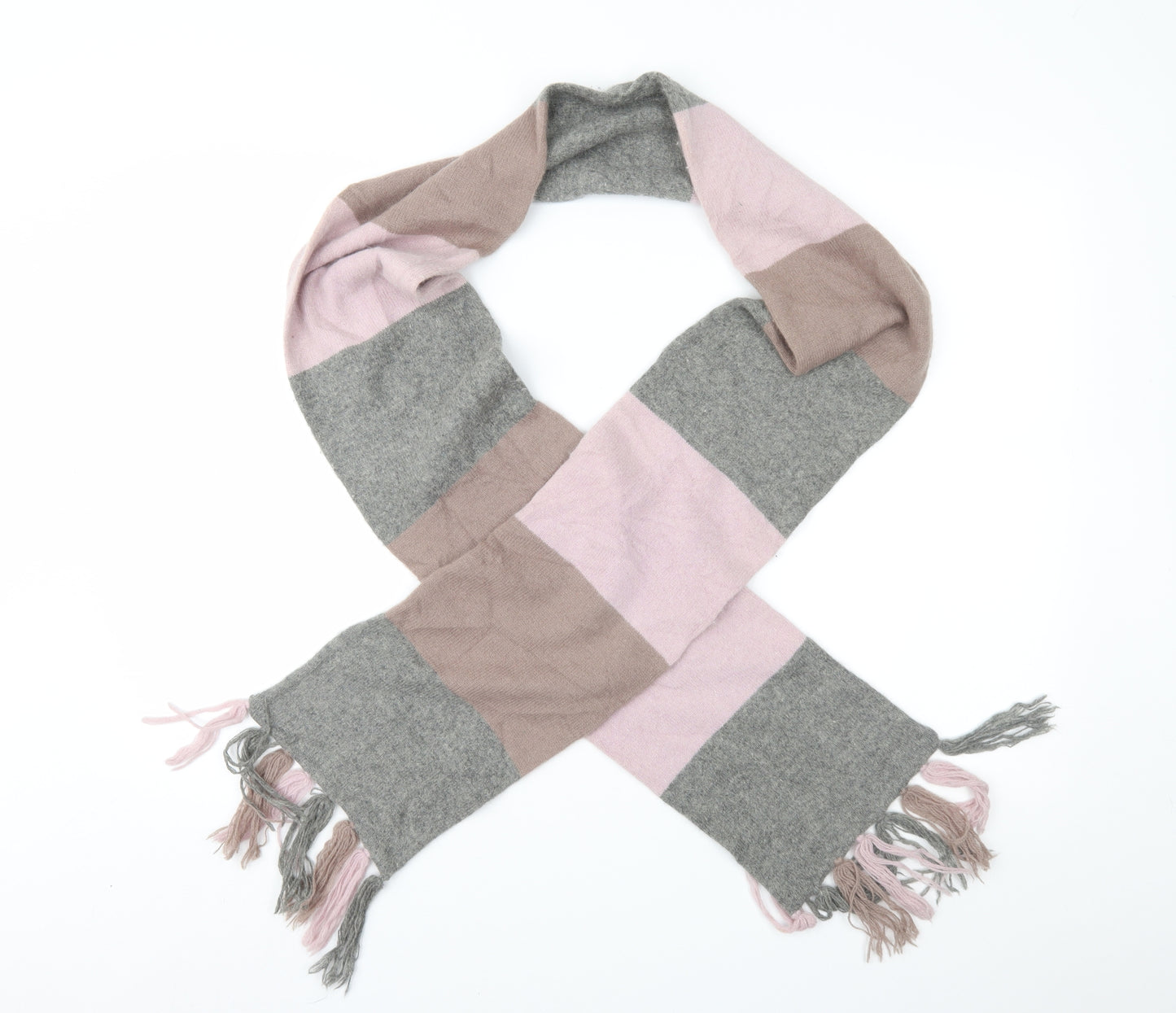 Great Plains Womens Pink Striped Knit  Scarf