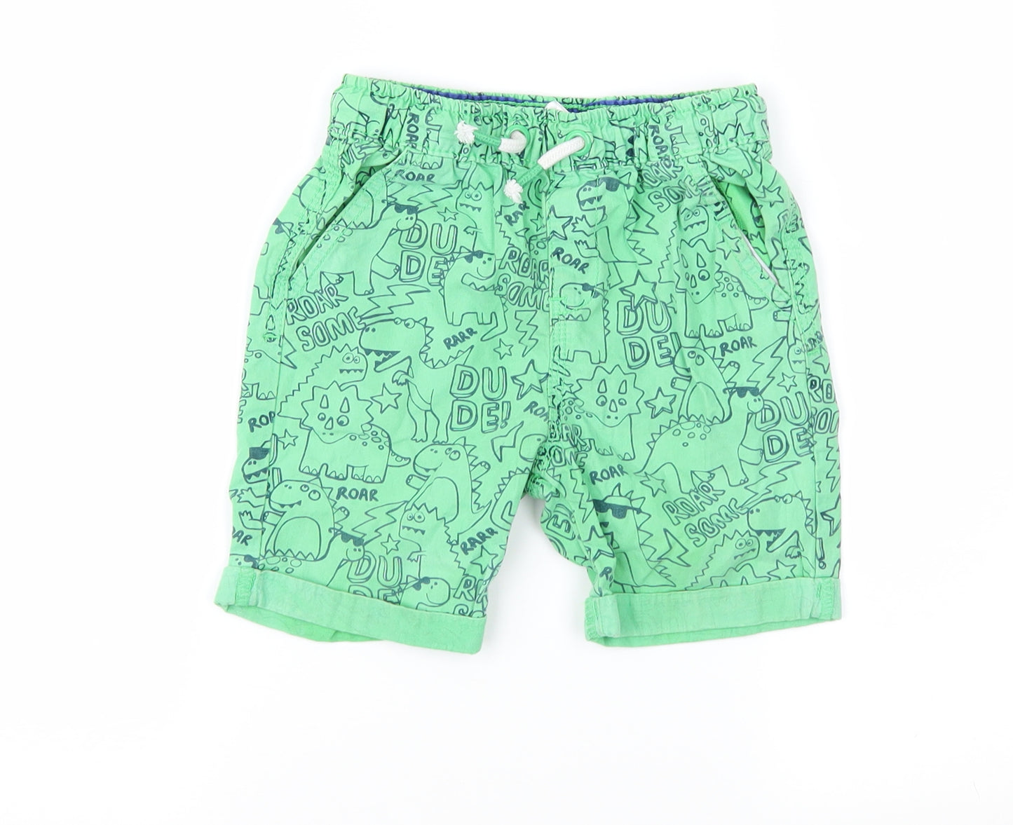 George Boys Green Geometric  Chino Shorts Size 3-4 Years