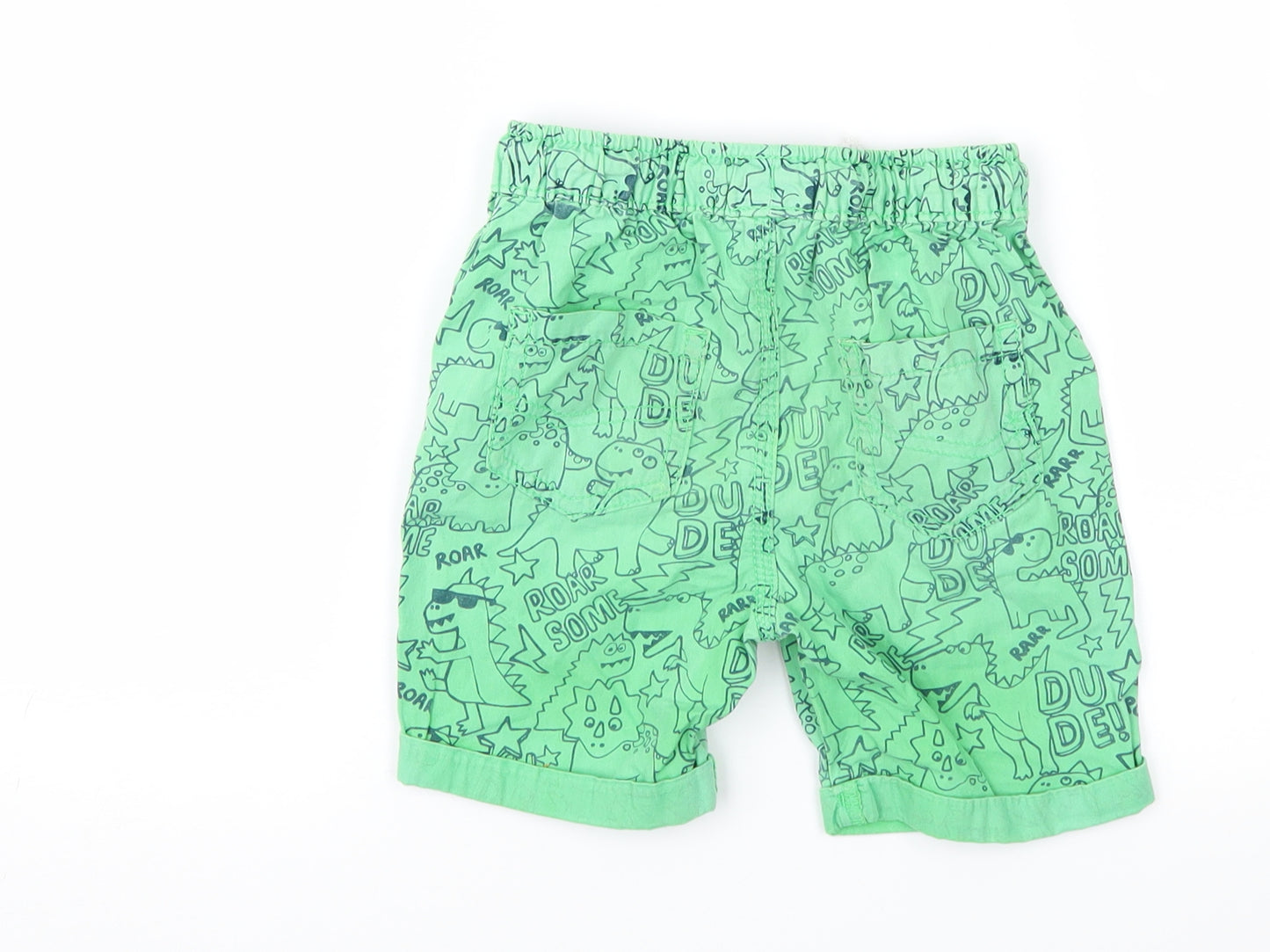 George Boys Green Geometric  Chino Shorts Size 3-4 Years