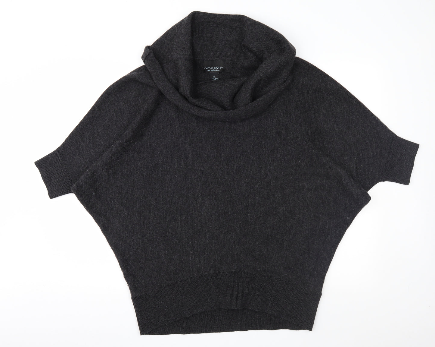 Cynthia Rowley Womens Grey   Pullover Jumper Size XL  - Merino Wool