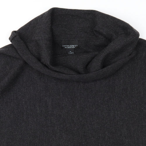 Cynthia Rowley Womens Grey   Pullover Jumper Size XL  - Merino Wool