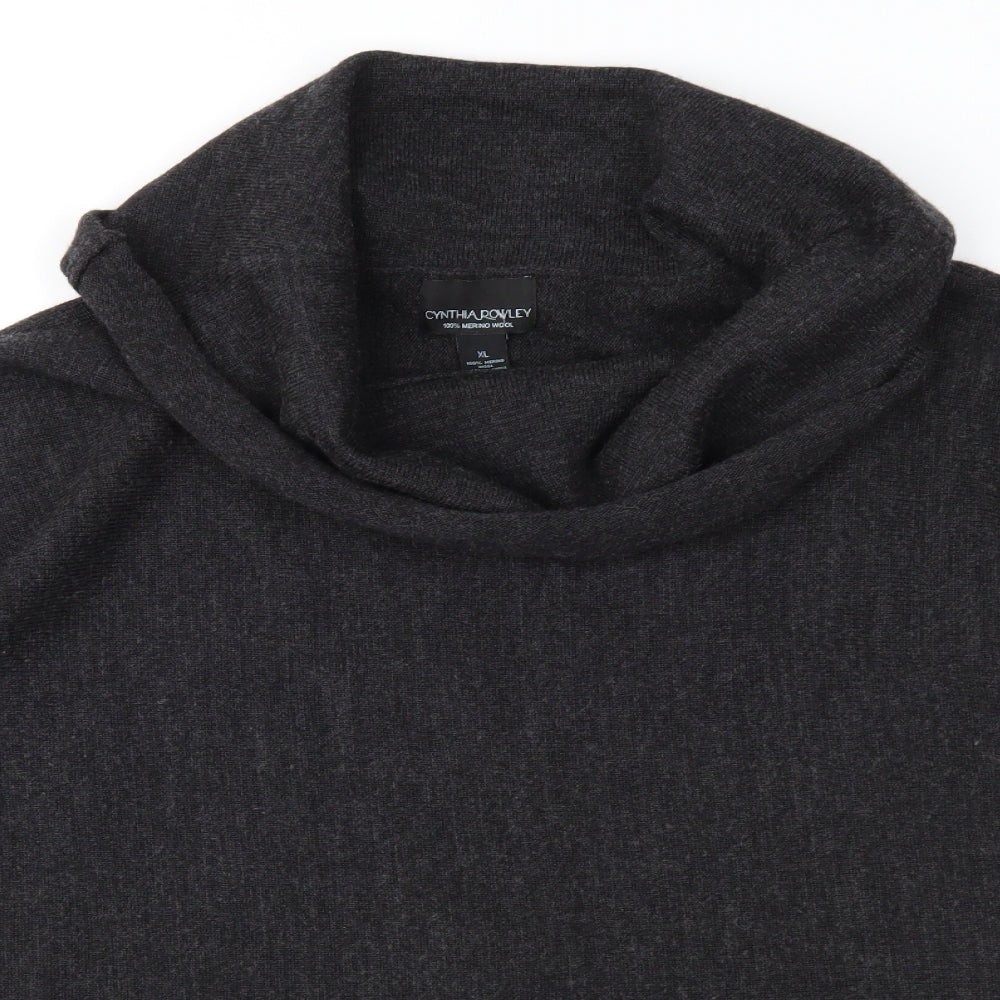 Cynthia Rowley Womens Grey   Pullover Jumper Size XL  - Merino Wool