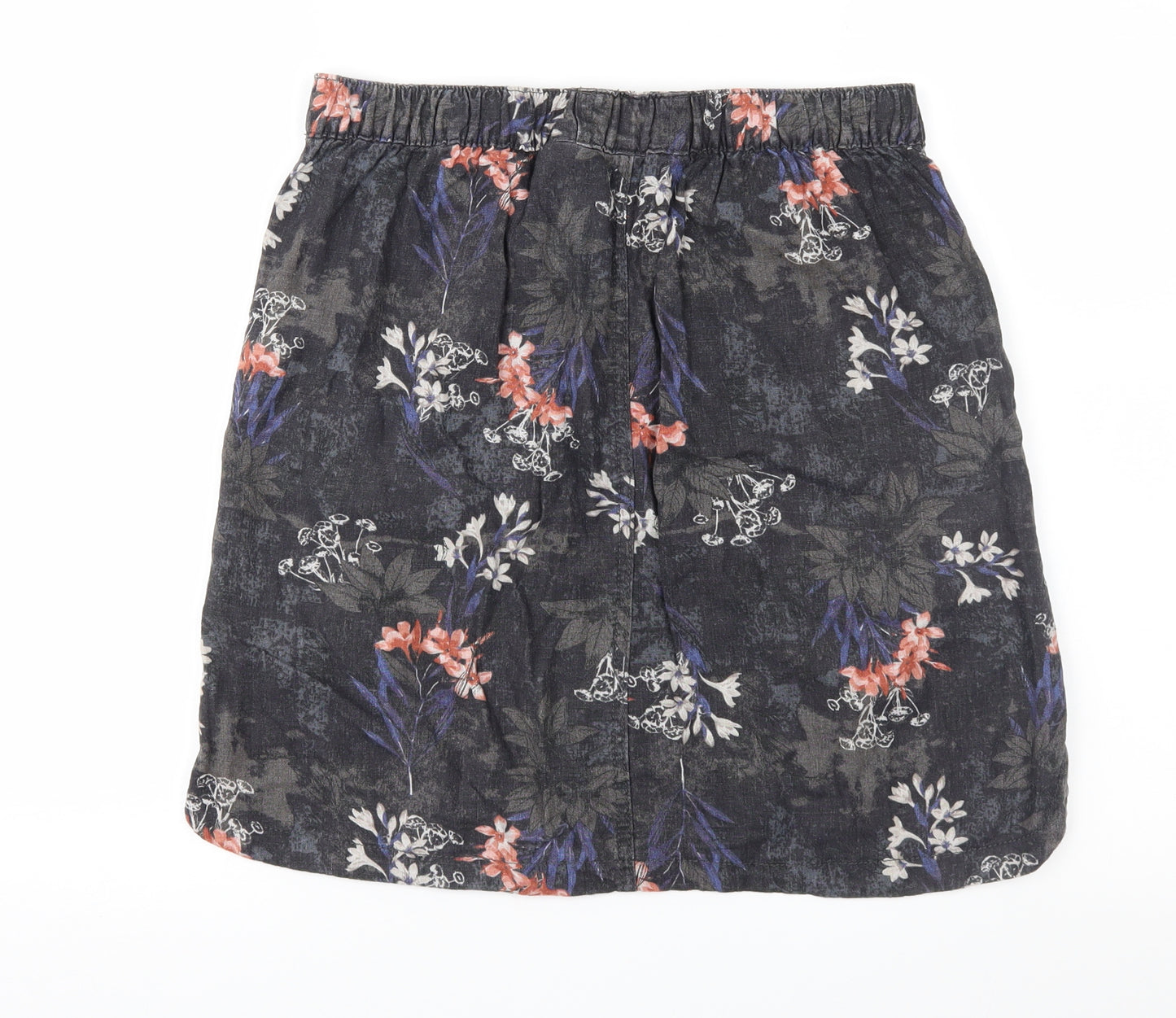 NEXT Womens Grey Floral  Straight & Pencil Skirt Size 10