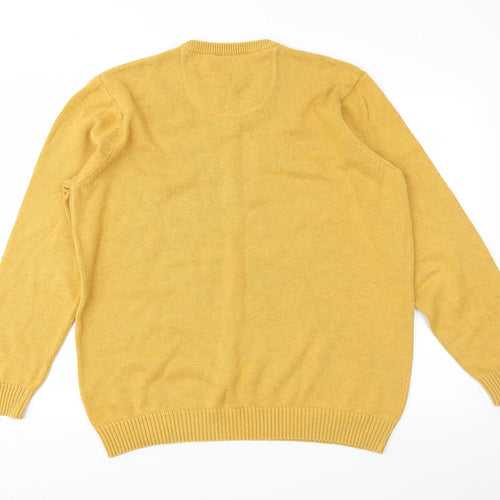 Maine New England Mens Yellow   Pullover Jumper Size L