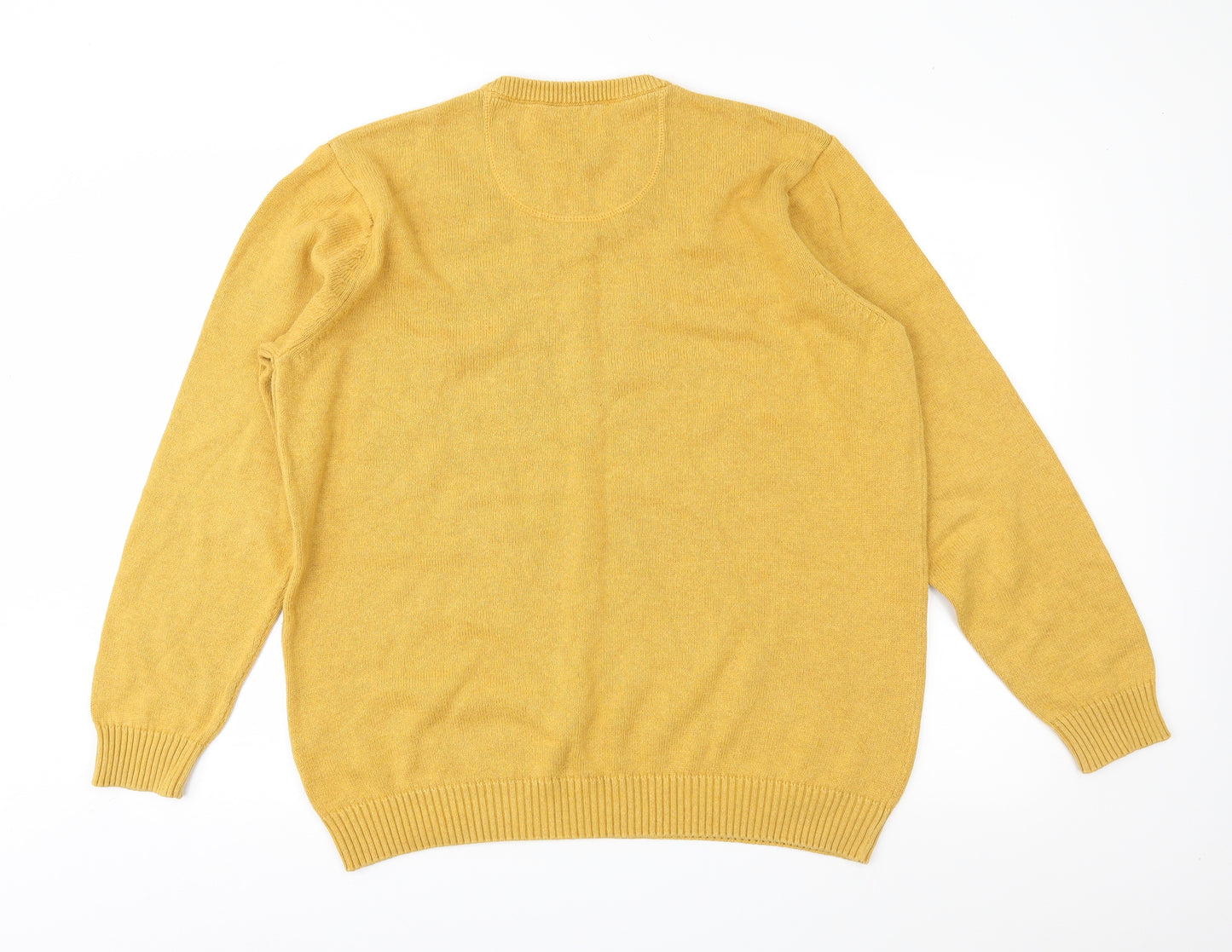 Maine New England Mens Yellow   Pullover Jumper Size L