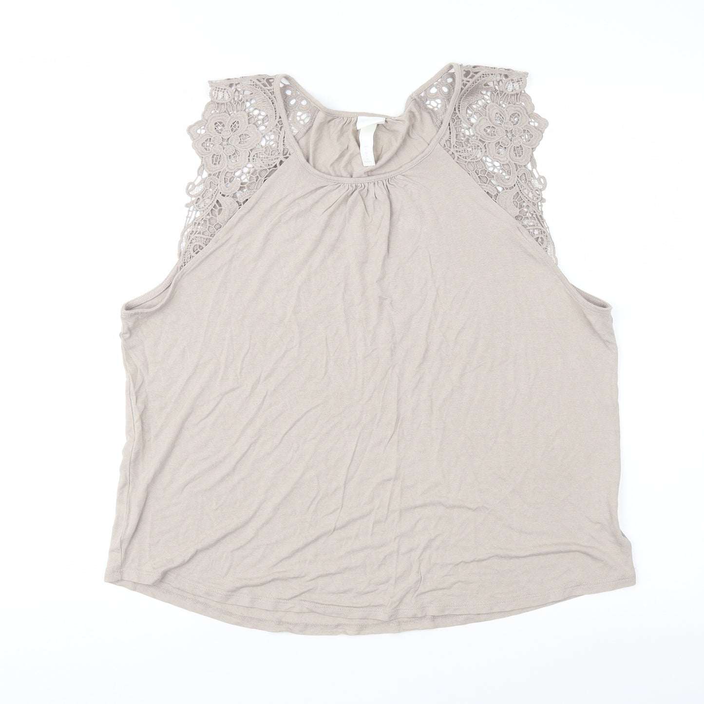 H&M Womens Brown   Basic Blouse Size L
