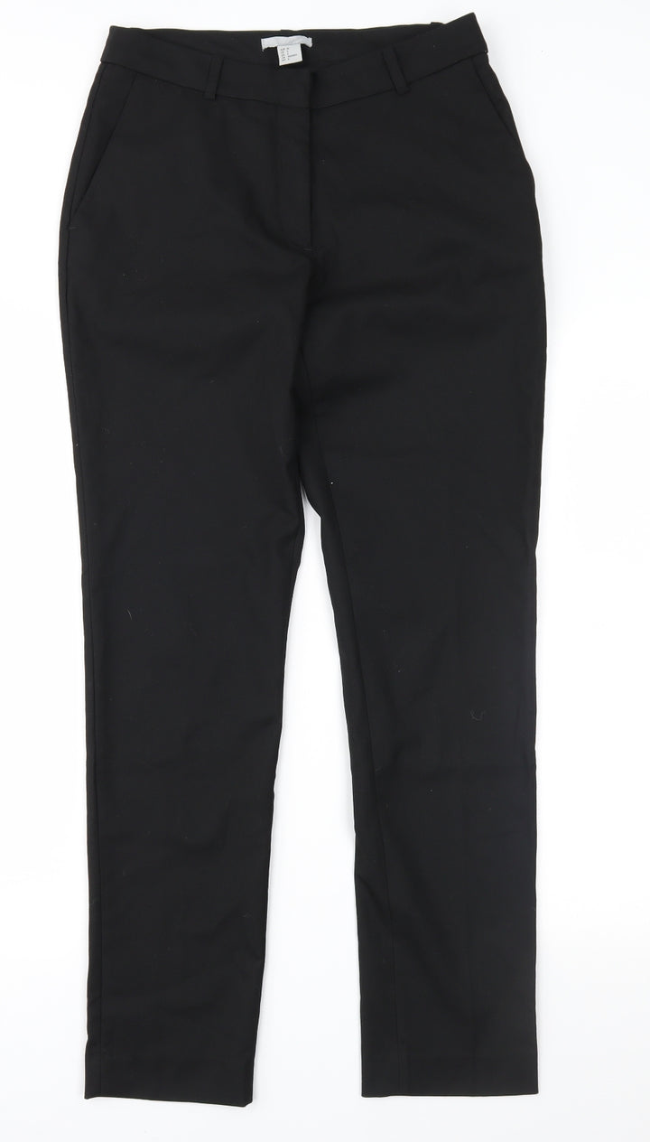 H&M Womens Black   Trousers  Size 8 L28 in