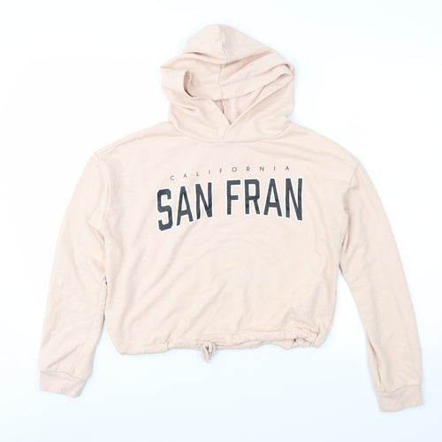 H&M Girls Pink   Pullover Hoodie Size 13-14 Years