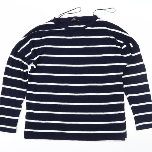 F&F Womens Blue Striped  Pullover Jumper Size 6