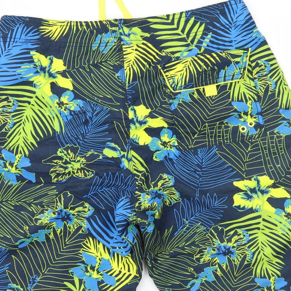Cedar Wood State Mens Blue Geometric  Bermuda Shorts Size 36 in