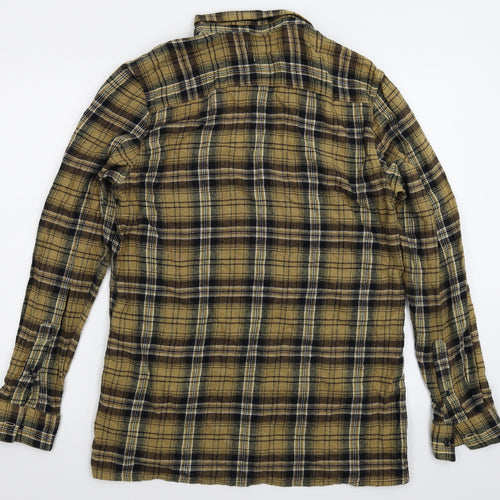 Primark Mens Beige Check   Button-Up Size M