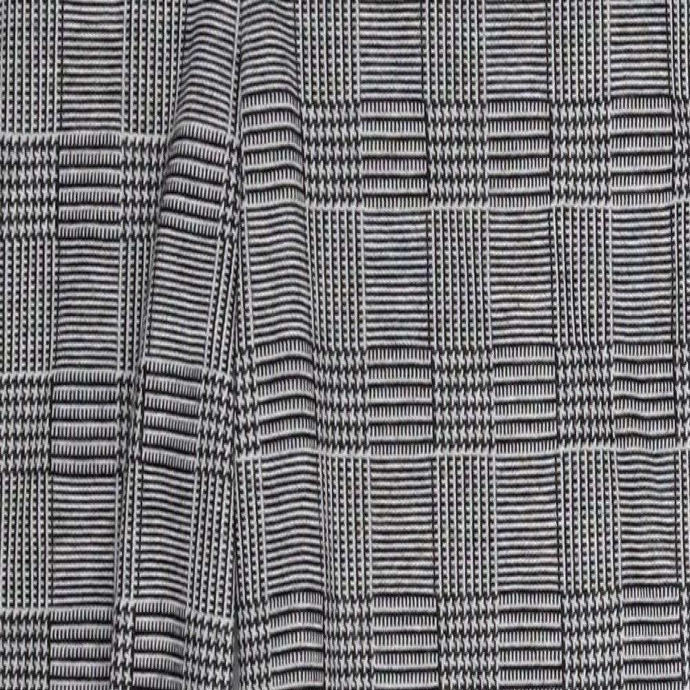 Boohoo Womens Grey Check  Trousers  Size 10 L28 in