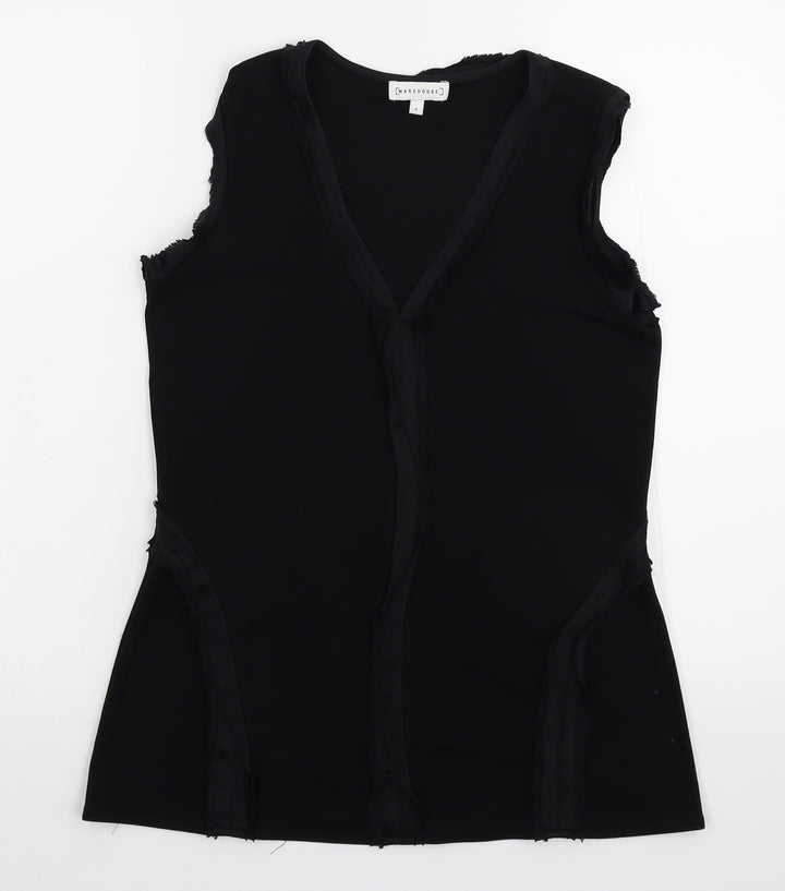 Warehouse Womens Black   Basic Tank Size 8