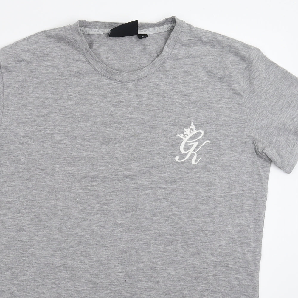 Gym King Mens Grey    T-Shirt Size S