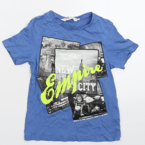H&M Boys Blue   Basic T-Shirt Size 5-6 Years