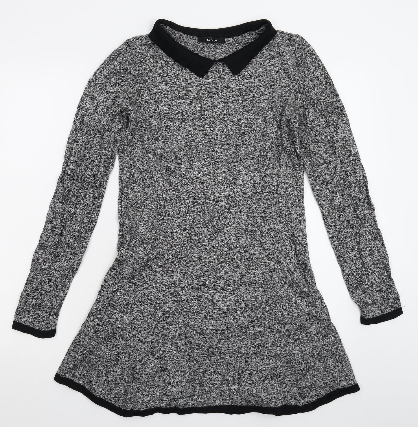 George Womens Grey  Knit Jumper Dress  Size 12