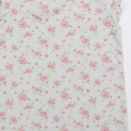 George Girls White Floral  T-Shirt Dress  Size 2-3 Years