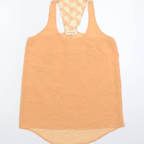 Miss Selfridge Womens Orange   Basic Tank Size 12