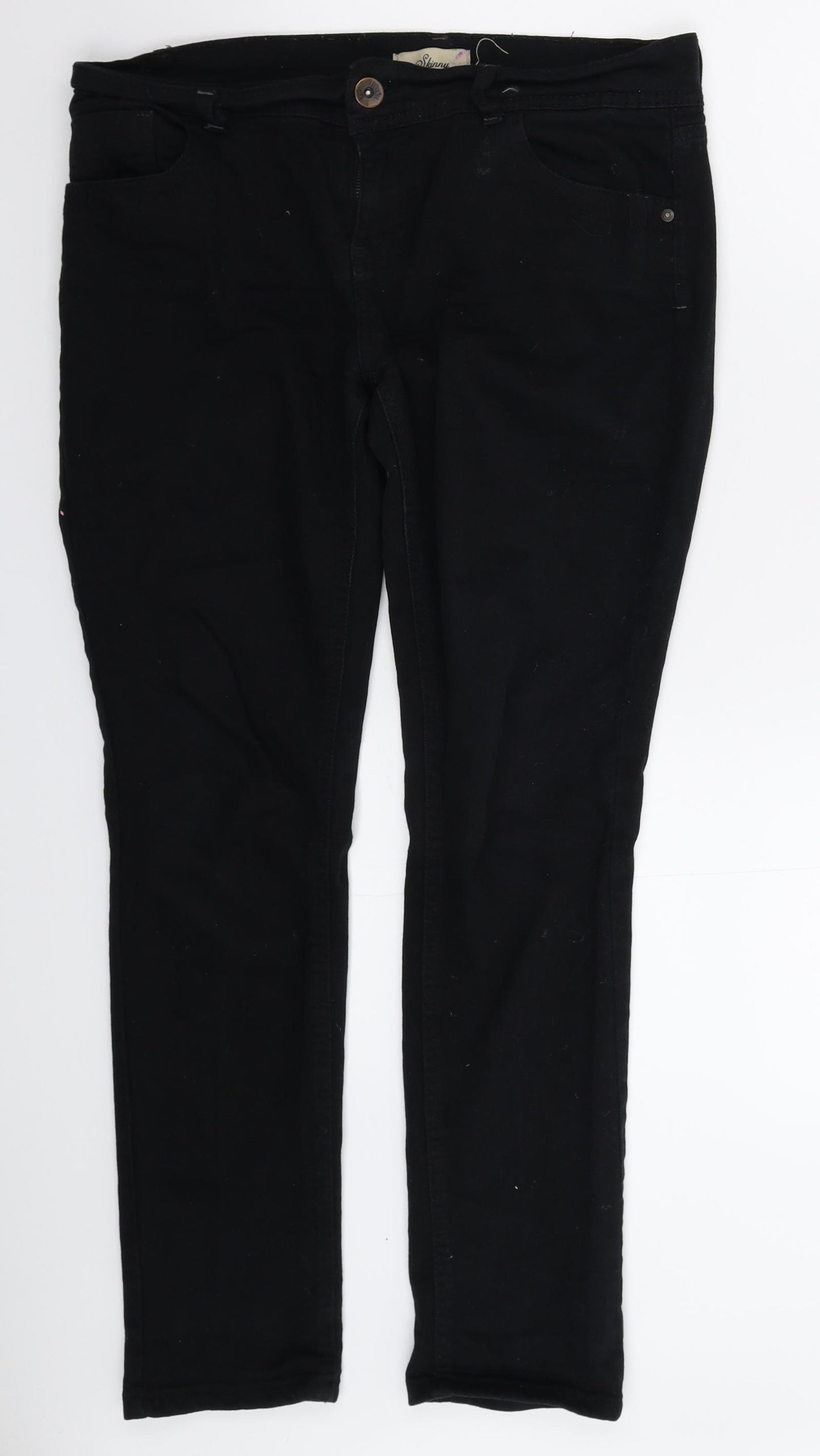 NEXT Womens Black  Denim Skinny Jeans Size 12 L29 in