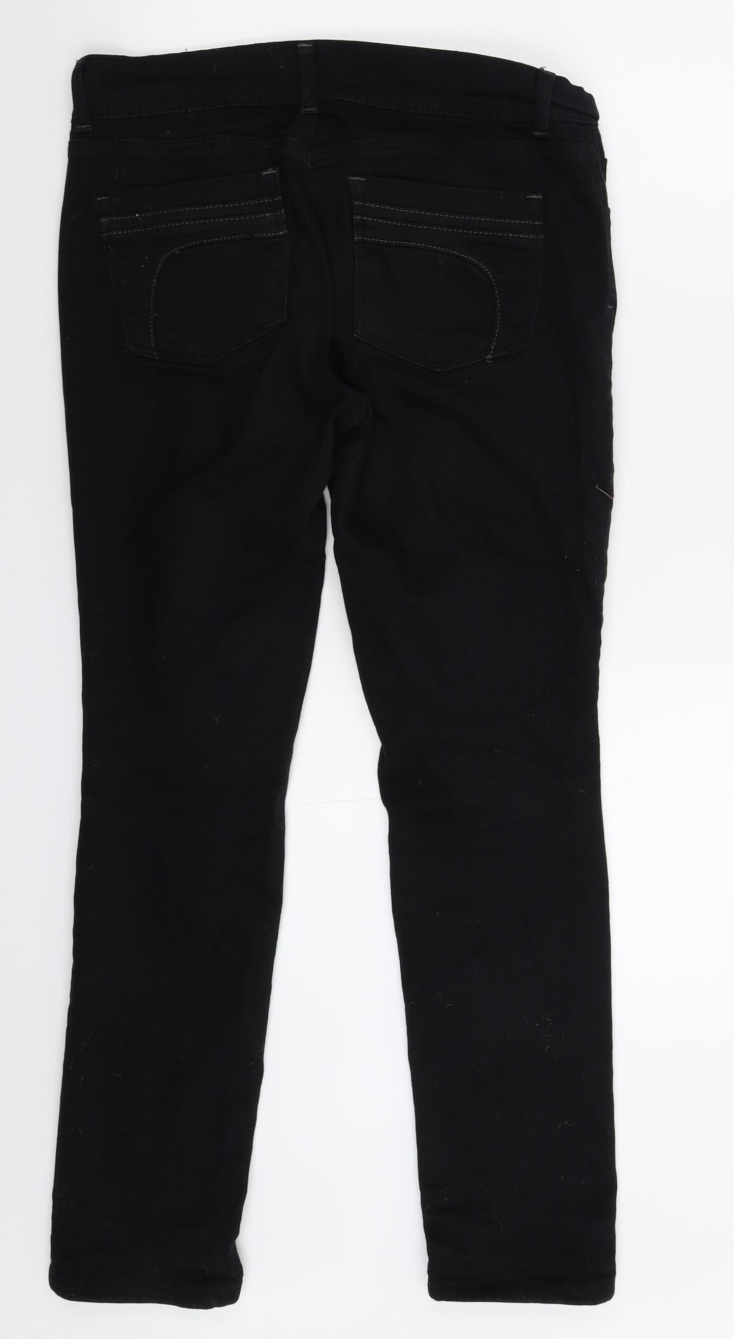 NEXT Womens Black  Denim Skinny Jeans Size 12 L29 in