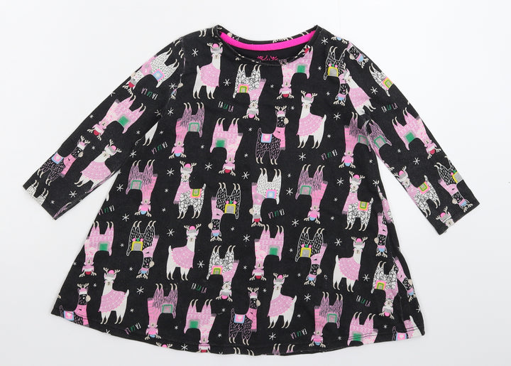F&F Girls Black T-Shirt Dress Size 2-3 Years