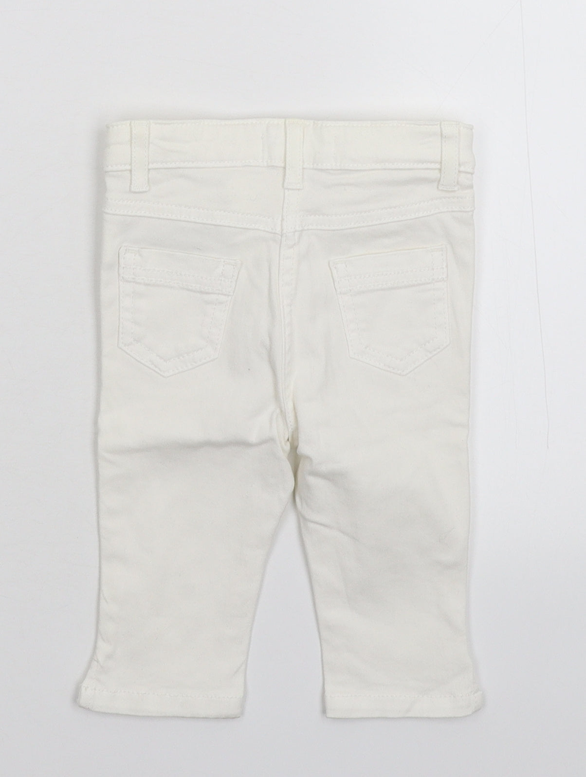 Marks and Spencer Girls White  Denim Capri Jeans Size 12-18 Months