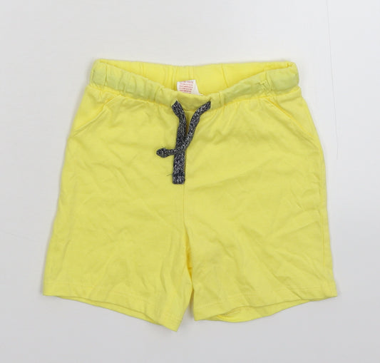 Front view of F&F Baby Yellow sweatpants, size 18-24, Months - Shorts