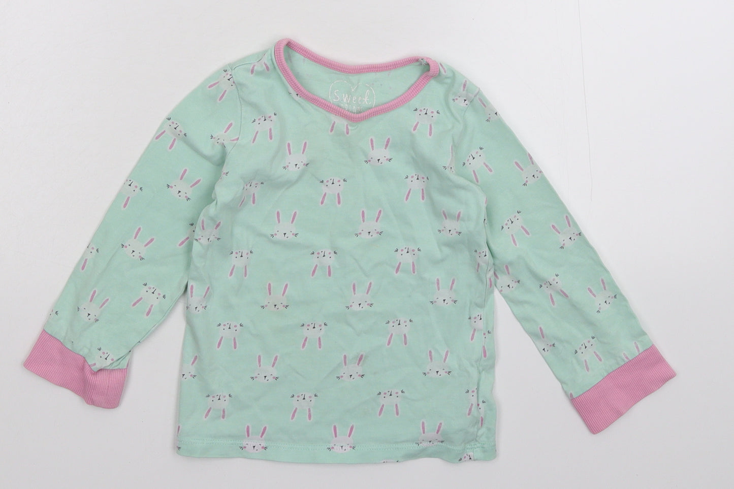 Merc Girls Green Solid  Top Pyjama Top Size 2-3 Years