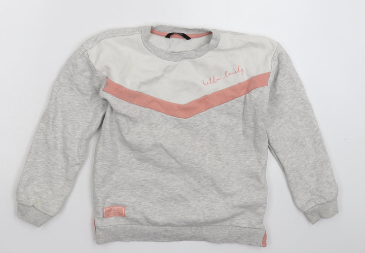 George Girls Grey Pullover Sweatshirt Size 8-9 Years