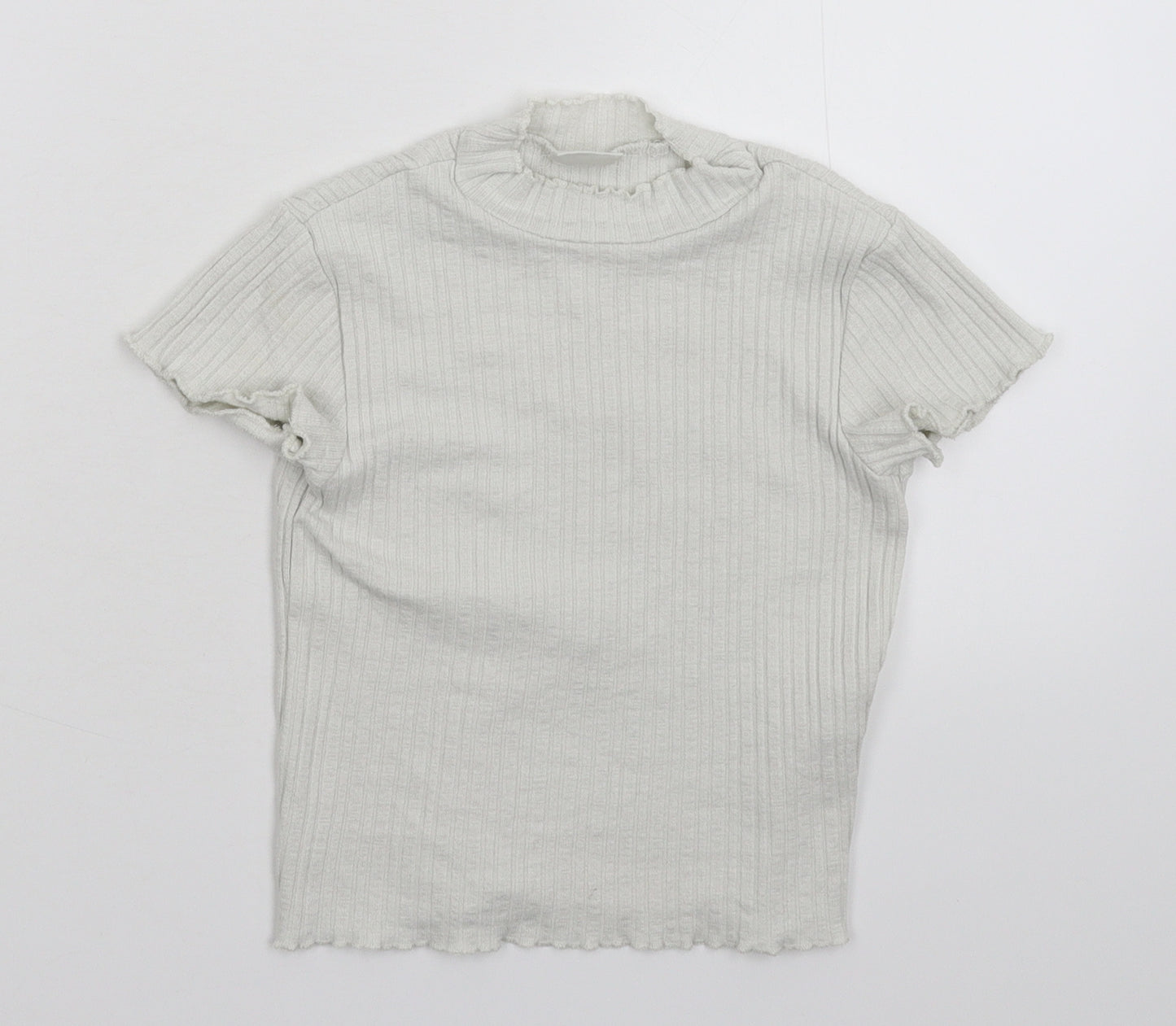 Zara Girls White   Pullover Jumper Size 7 Years