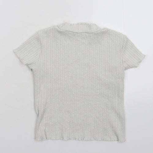 Zara Girls White   Pullover Jumper Size 7 Years
