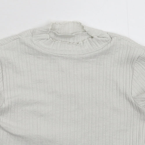 Zara Girls White   Pullover Jumper Size 7 Years