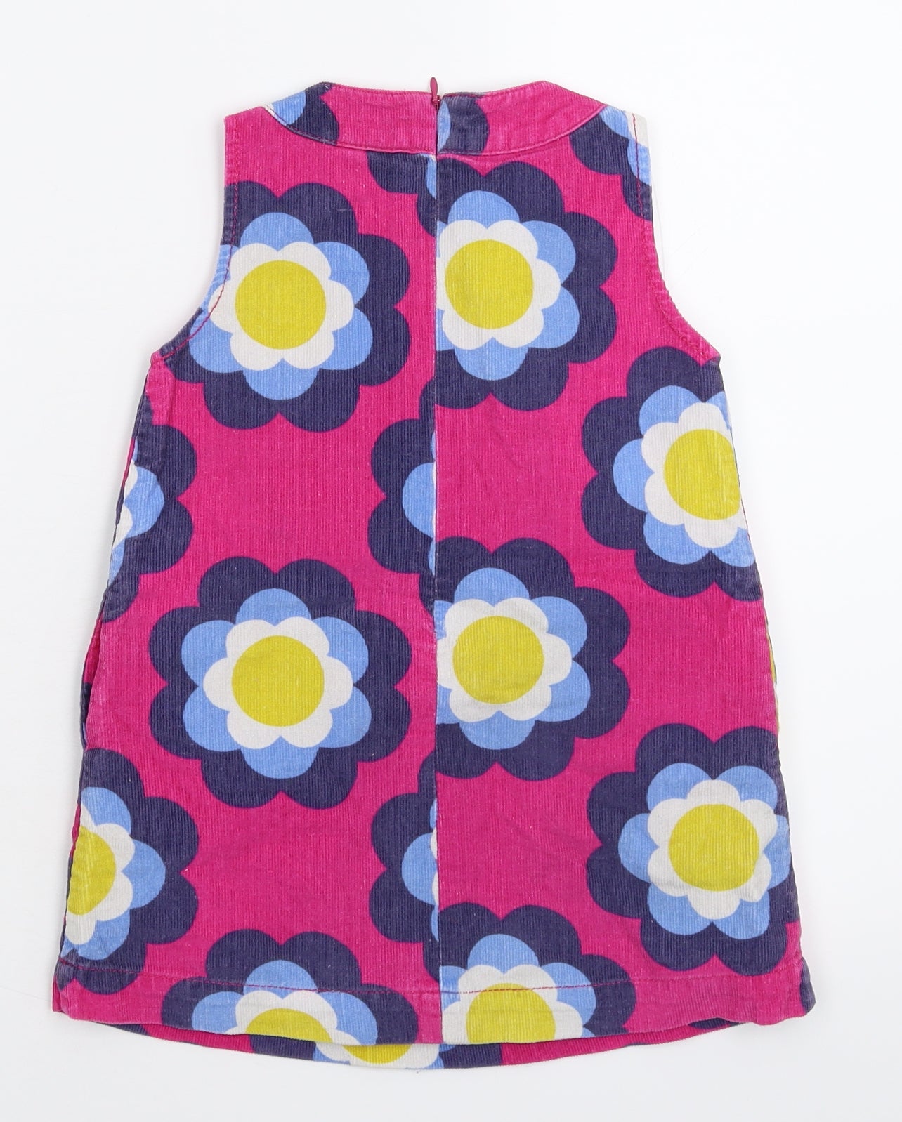 Boden Girls Pink Floral Corduroy Tank Dress  Size 2-3 Years