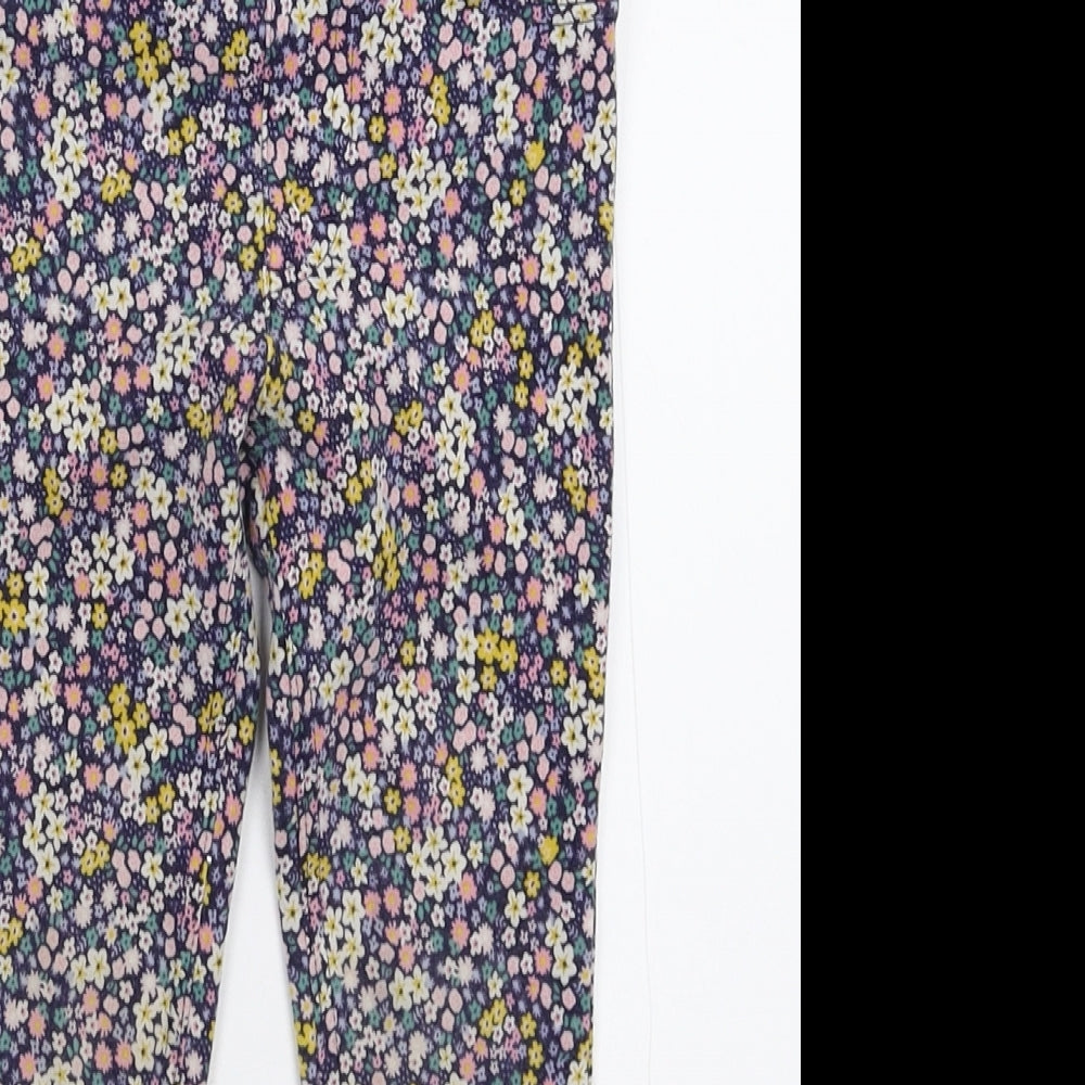 H&M Girls Multicoloured Floral  Jegging Trousers Size 3-4 Years