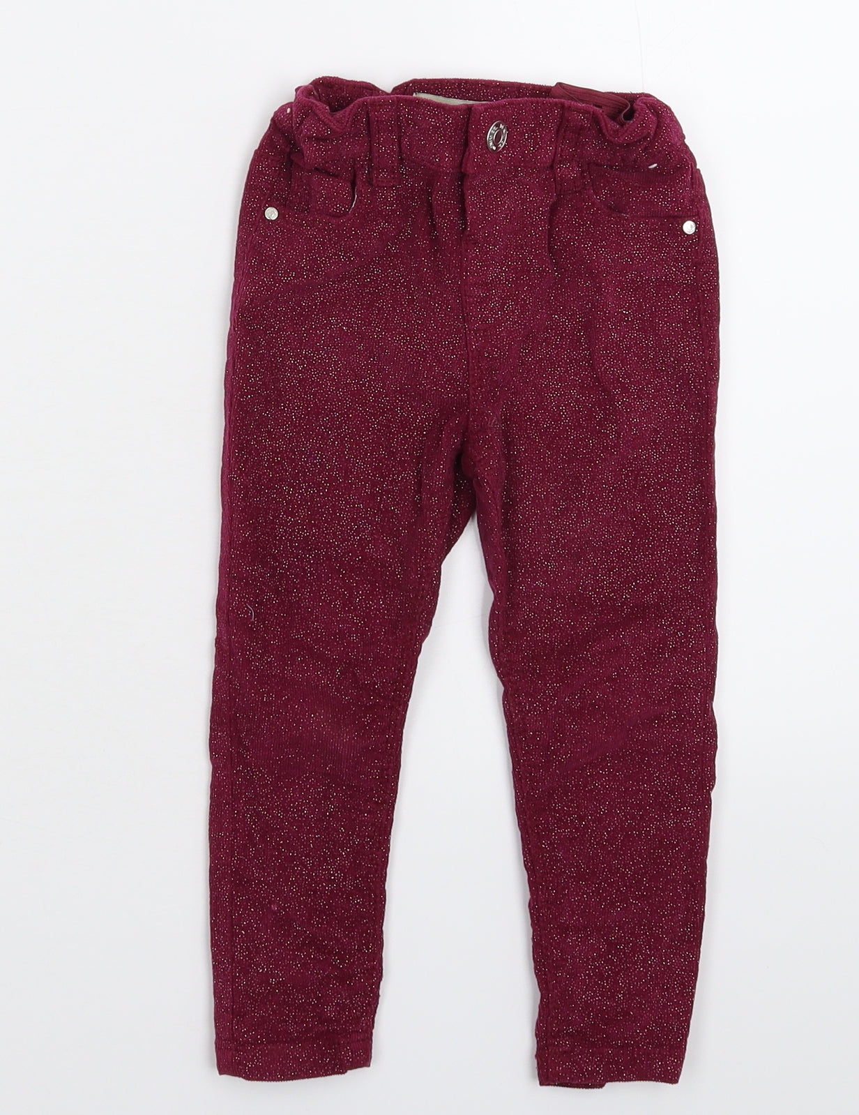 Denim & Co. Girls Brown  Corduroy Capri Trousers Size 2-3 Years